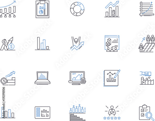 Ranking outline icons collection. Rank, List, Order, Place, Grade, Rate, Class vector and illustration concept set. Grade, Score, Index linear signs