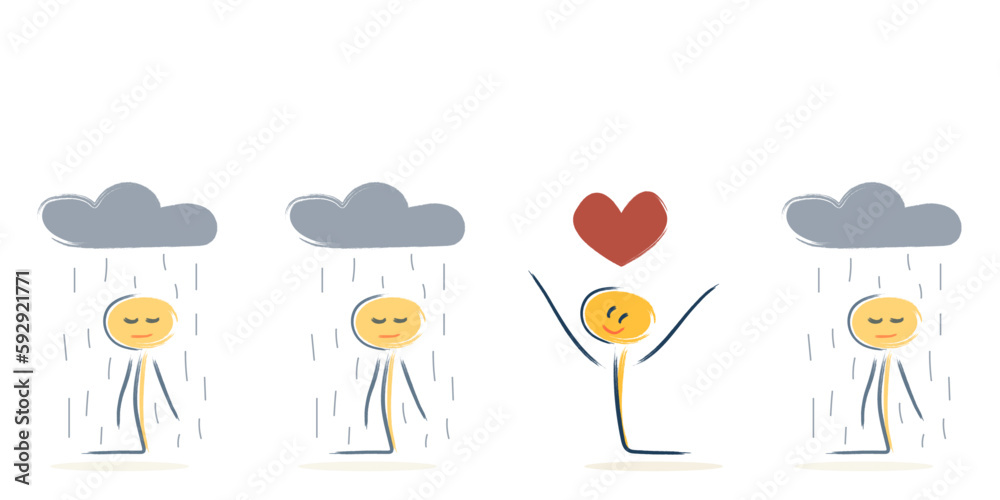 the character rejoices every day. happiness, love, freedom, life the character rejoices every day. happiness, love, freedom, life