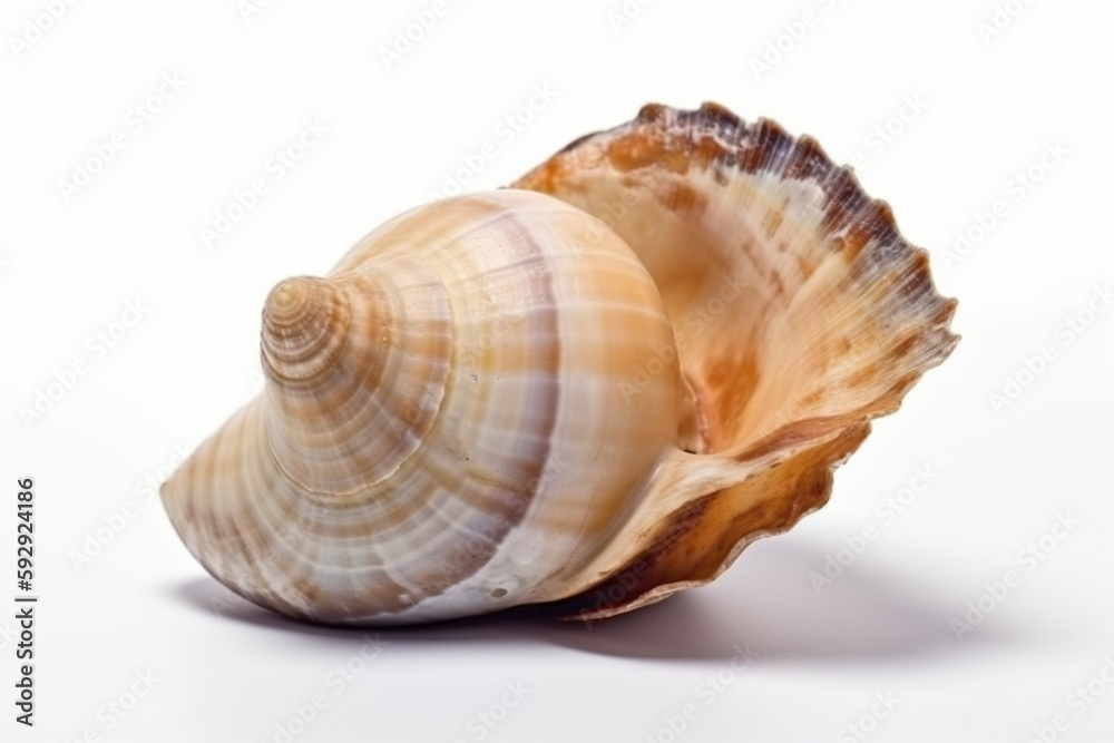 Large beautiful shell isolated on white background