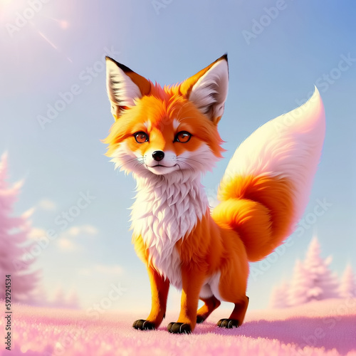 Cute and adorable baby fox....