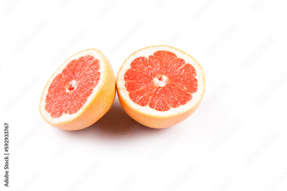 slice of grapefruit isolated on white background slice of grapefruit isolated on white background