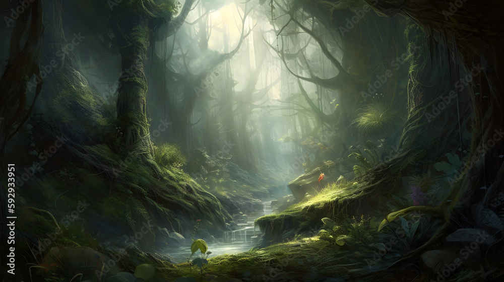 深緑の森 No.003 | Dark green forest Generative AI 深緑の森 No.003 | Dark green forest Generative AI