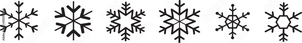 Set of snowflakes isolated on white background Set of snowflakes isolated on white background