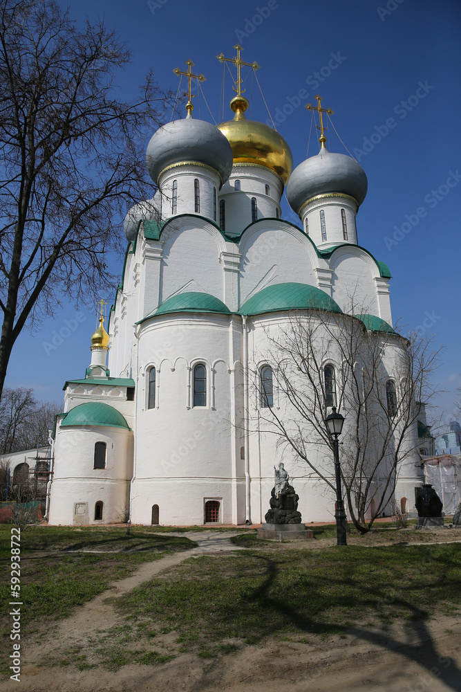 Novodevichy Monastery in  early spring. Moscow. Russia.