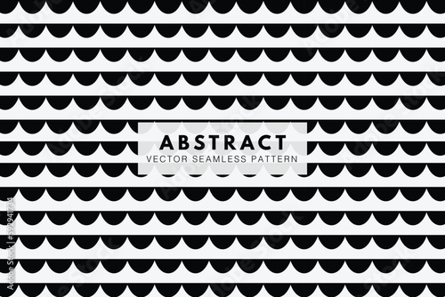 Semi circle line abstract seamless repeat pattern