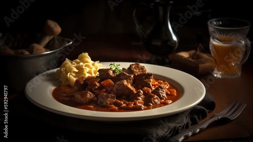 goulash, Hungarian food, stew, beef, paprika, spices, flavor, comfort, food styling, food photography