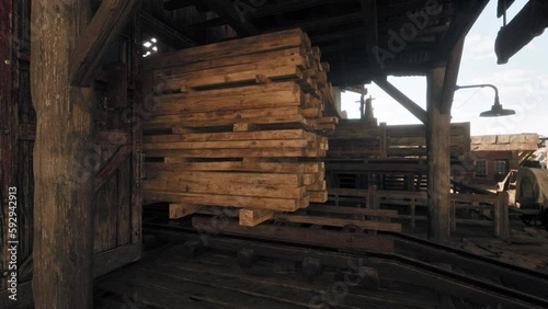 Wallpaper Mural Old wooden sawmill along the coast of Maine Torontodigital.ca