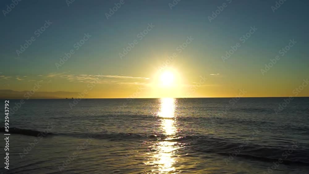 Sunrise over Mediterranean Sea, Costa del Sol, Malaga, Spain Sunrise over Mediterranean Sea, Costa del Sol, Malaga, Spain