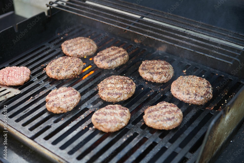 Beef on the barbeque grill Beef on the barbeque grill