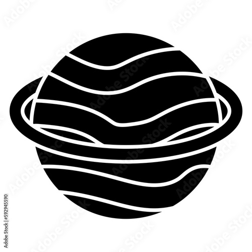 An icon design of onlinEditable design icon of revolving planet e data analytics 