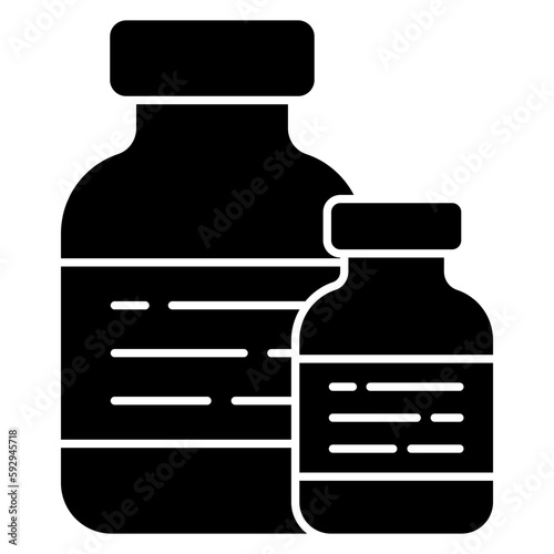 A unique design icon of drugs bottles