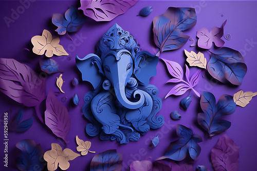 Generative AI. Lord Ganesha, the celebration of Ganesh.