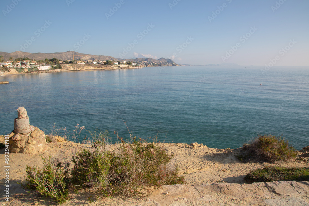 Marker near Almadrava Beach; El Campello; Alicante; Spain