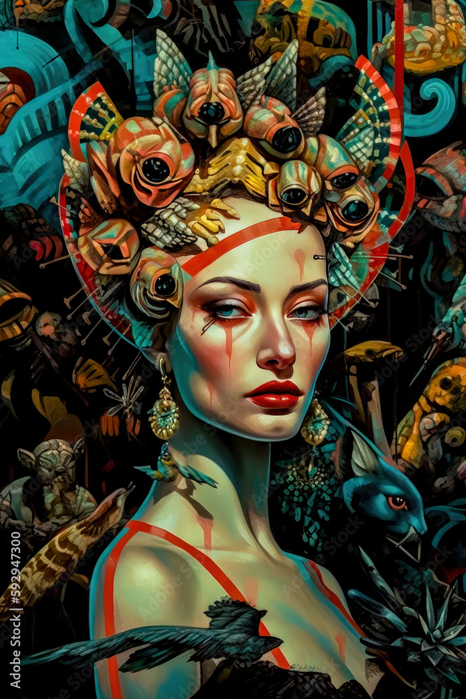 Neo Surreale Pop Art Abstrakt Digital Art Generative AI Wandbild Hintergrund Cover Magazin Ausstellung Kunst Differenziert Neo Surreale Pop Art Abstrakt Digital Art Generative AI Wandbild Hintergrund Cover Magazin Ausstellung Kunst Differenziert