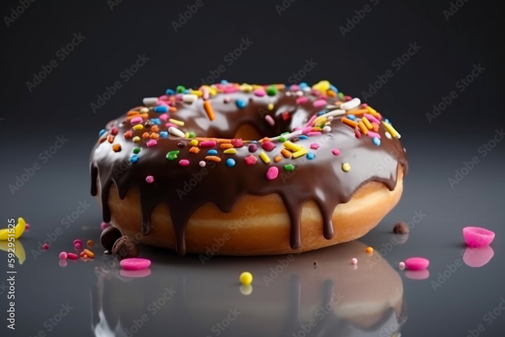 Tasty donuts, Super photo realistic background, generative ai 3d illustration Tasty donuts, Super photo realistic background, generative ai 3d illustration