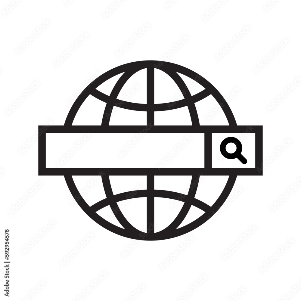 Website search engine icon vector illustration