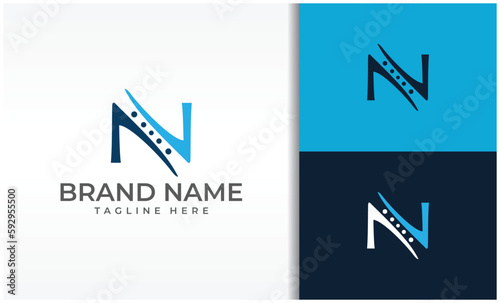 letter N spine logo
