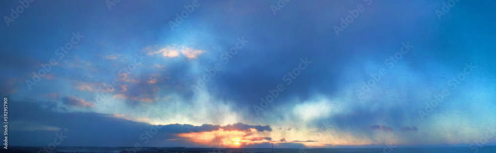 Obraz premium Endless Skies: Blue Sky over Majestic Clouds