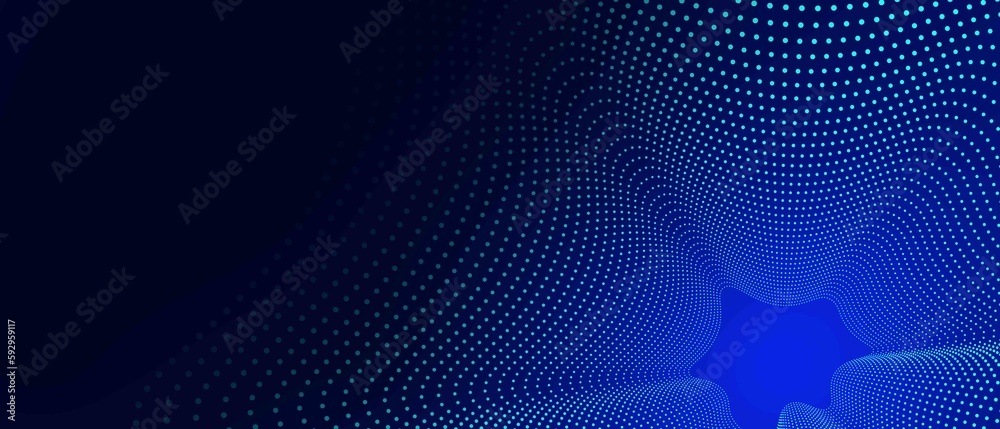Abstract technology blue circle wave Abstract technology blue circle wave