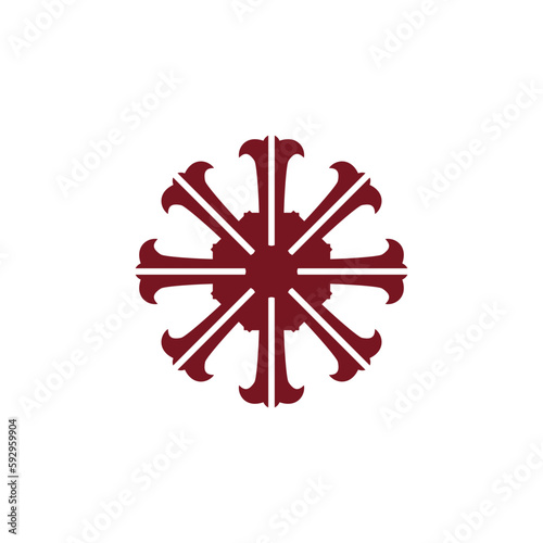 Anatolian Culture Motif Colorful Abstract Carpet and Rug Pattern Logo Turkish Design Template Vector a8