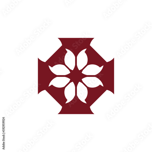 Anatolian Culture Motif Colorful Abstract Carpet and Rug Pattern Logo Turkish Design Template Vector a10
