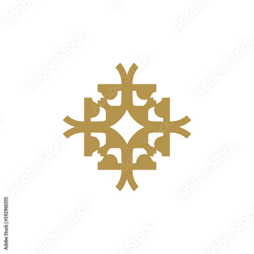 Anatolian Culture Motif Colorful Abstract Carpet and Rug Pattern Logo Turkish Design Template Vector a35