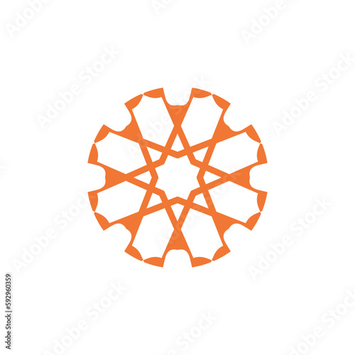 Anatolian Culture Motif Colorful Abstract Carpet and Rug Pattern Logo Turkish Design Template Vector a37