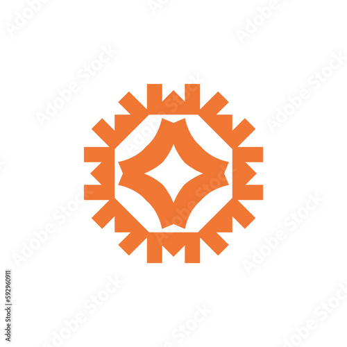 Anatolian Culture Motif Colorful Abstract Carpet and Rug Pattern Logo Turkish Design Template Vector a51