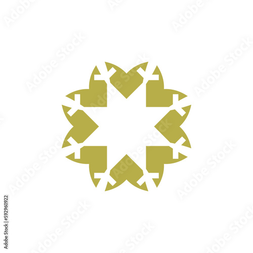 Anatolian Culture Motif Colorful Abstract Carpet and Rug Pattern Logo Turkish Design Template Vector a100