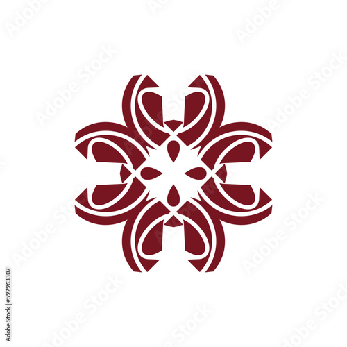 Anatolian Culture Motif Colorful Abstract Carpet and Rug Pattern Logo Turkish Design Template Vector a130