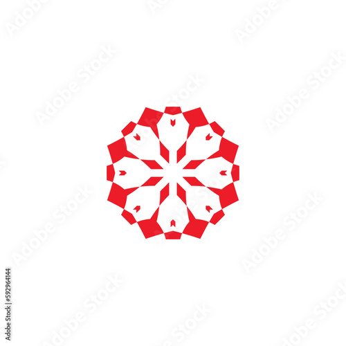 Anatolian Culture Motif Colorful Abstract Carpet and Rug Pattern Logo Turkish Design Template Vector a166