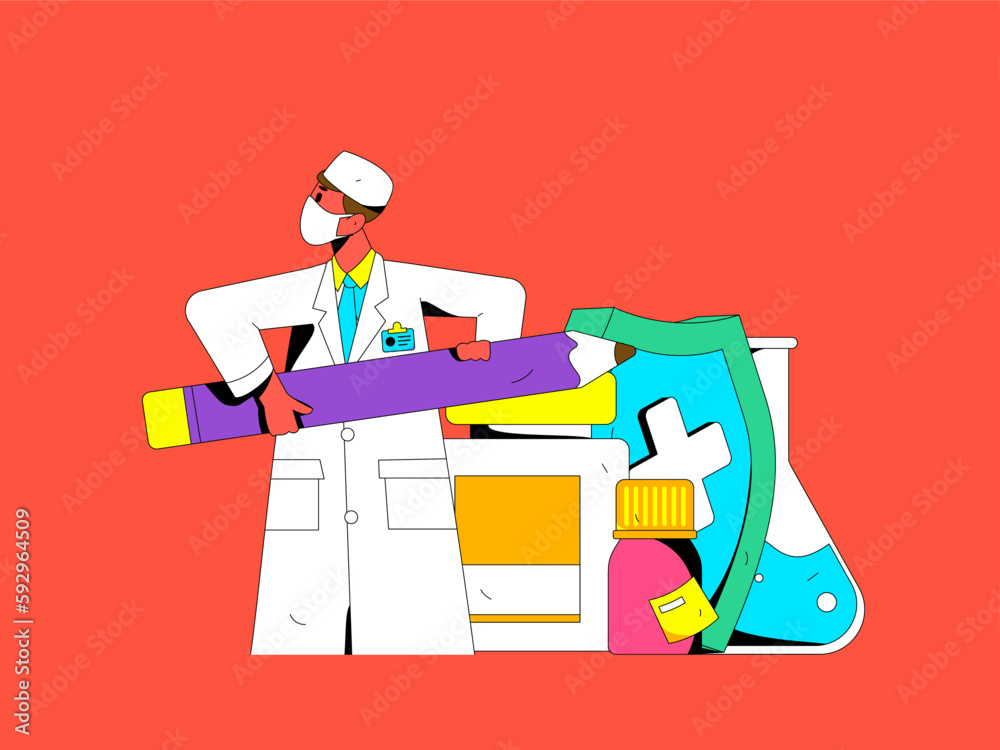 Medical Characters Anti-epidemic Flat Vector Concept Operation Hand Drawn Illustration
Medical Characters Anti-epidemic Flat Vector Concept Operation Hand Drawn Illustration