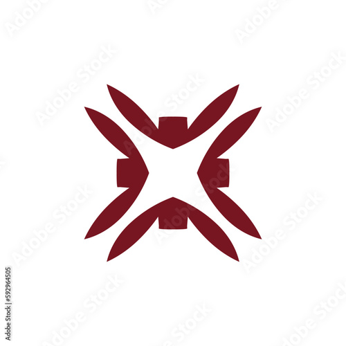 Anatolian Culture Motif Colorful Abstract Carpet and Rug Pattern Logo Turkish Design Template Vector a192