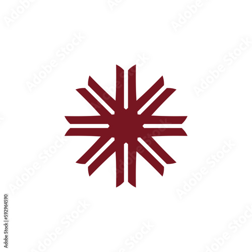 Anatolian Culture Motif Colorful Abstract Carpet and Rug Pattern Logo Turkish Design Template Vector a198