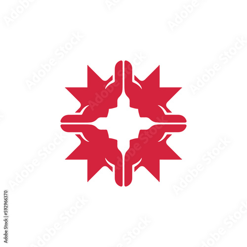 Anatolian Culture Motif Colorful Abstract Carpet and Rug Pattern Logo Turkish Design Template Vector a229