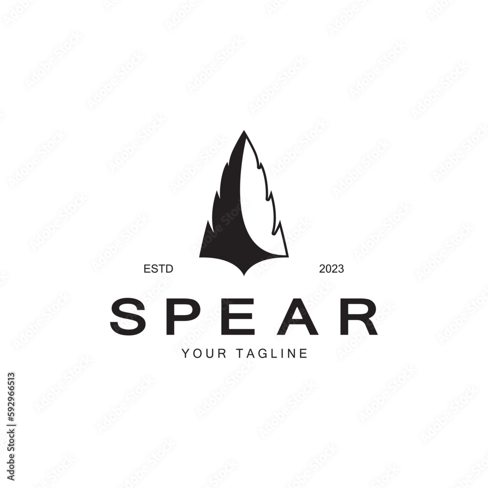 Spear logo icon vector illustration design.Head spear logo vintage illustration design vector Spear logo icon vector illustration design.Head spear logo vintage illustration design vector