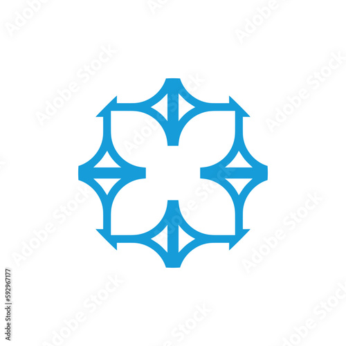 Anatolian Culture Motif Colorful Abstract Carpet and Rug Pattern Logo Turkish Design Template Vector a260