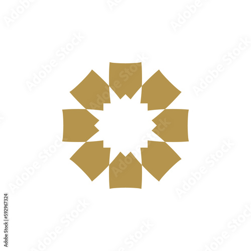 Anatolian Culture Motif Colorful Abstract Carpet and Rug Pattern Logo Turkish Design Template Vector a268