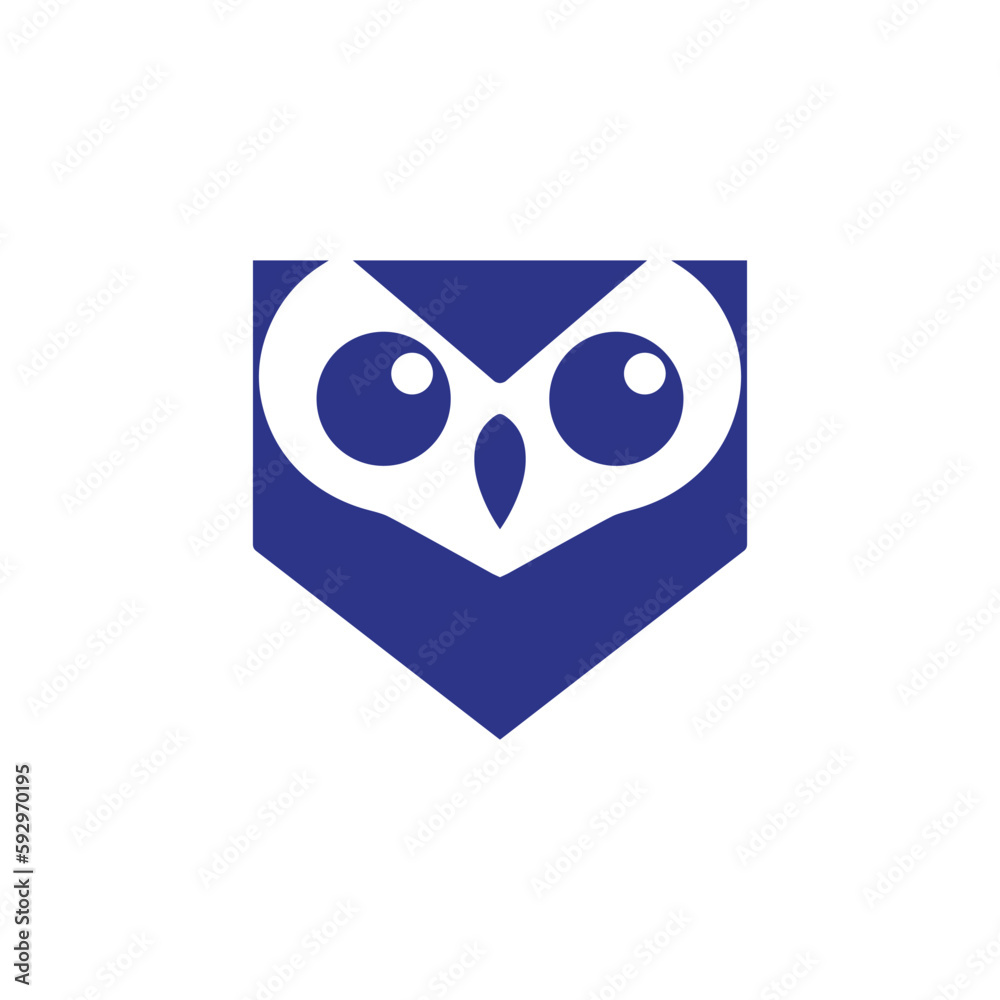 Fototapeta premium owl logo wise bird logo owl symbol logo for education a9