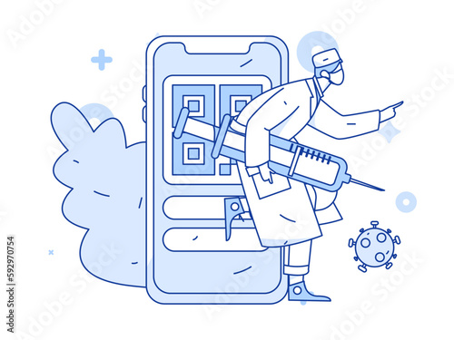 Wallpaper Mural Medical Characters Anti-epidemic Flat Vector Concept Operation Hand Drawn Illustration
 Torontodigital.ca