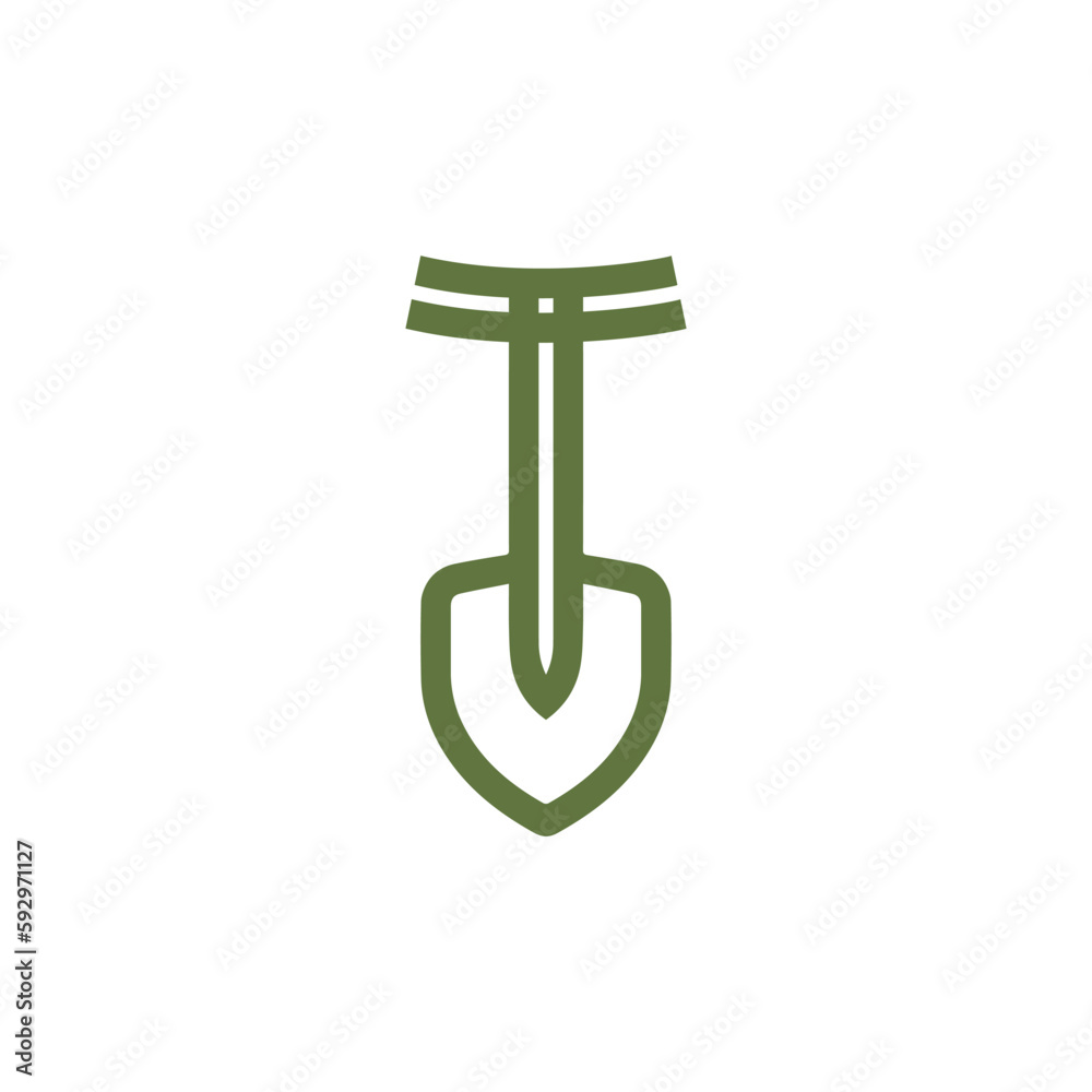 shovel logo simple icon logo for campers shovel logo simple icon logo for campers