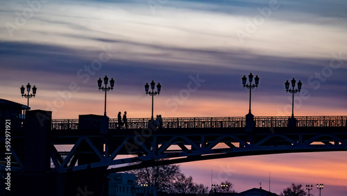 Sunset bridge photo