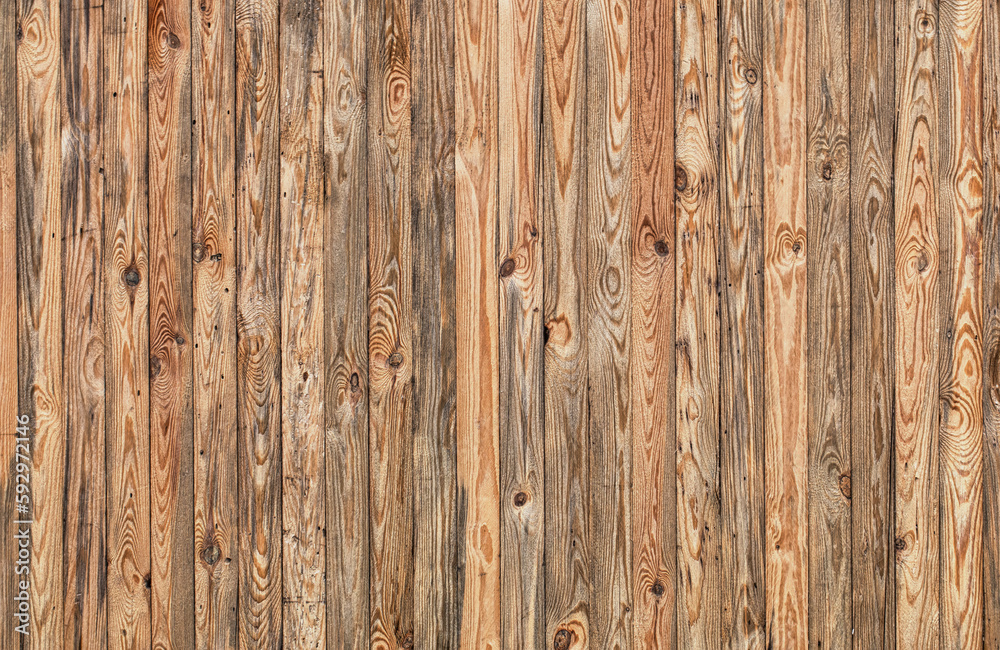 Naklejka premium Aged Orange Wooden Wall with Natural Texture