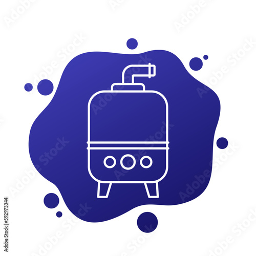 fermentation tank icon, line vector