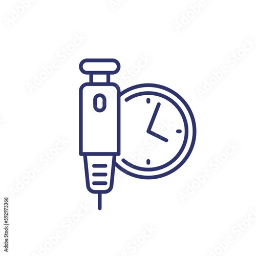 insulin injection time line icon