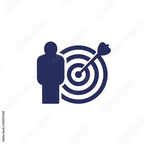 personal goal icon on white