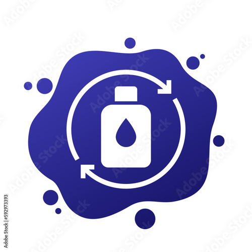 refill water bottle vector icon photo