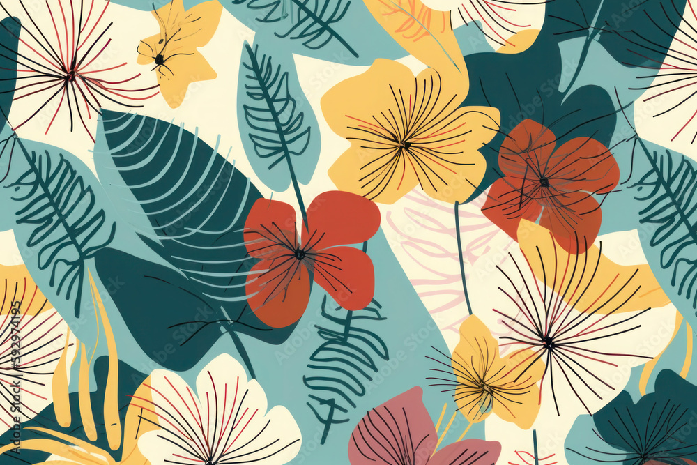 Blossoming Minimalism: An Exotic Floral Symphony Blossoming Minimalism: An Exotic Floral Symphony