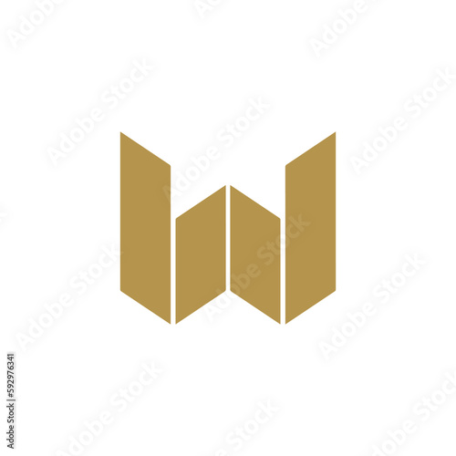w logo design easy catchy w symbol