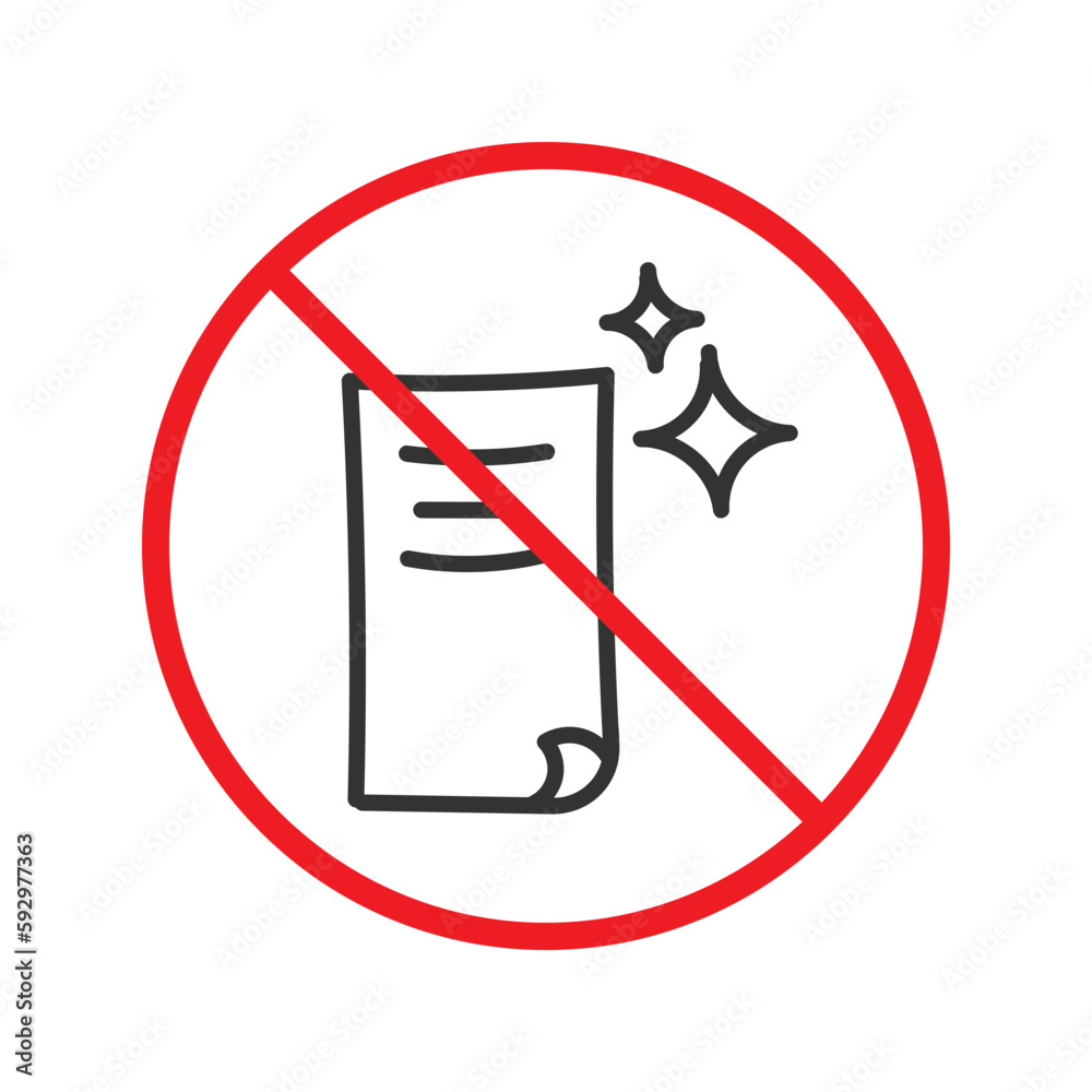 No document icon. Forbidden file icon. No file vector sign. Prohibited